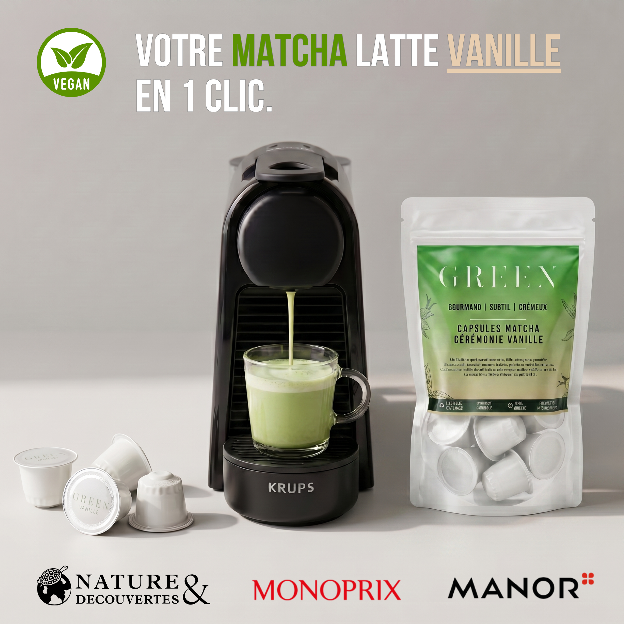 MATCHA CEREMONY LATTE VANILLE KAPSELN