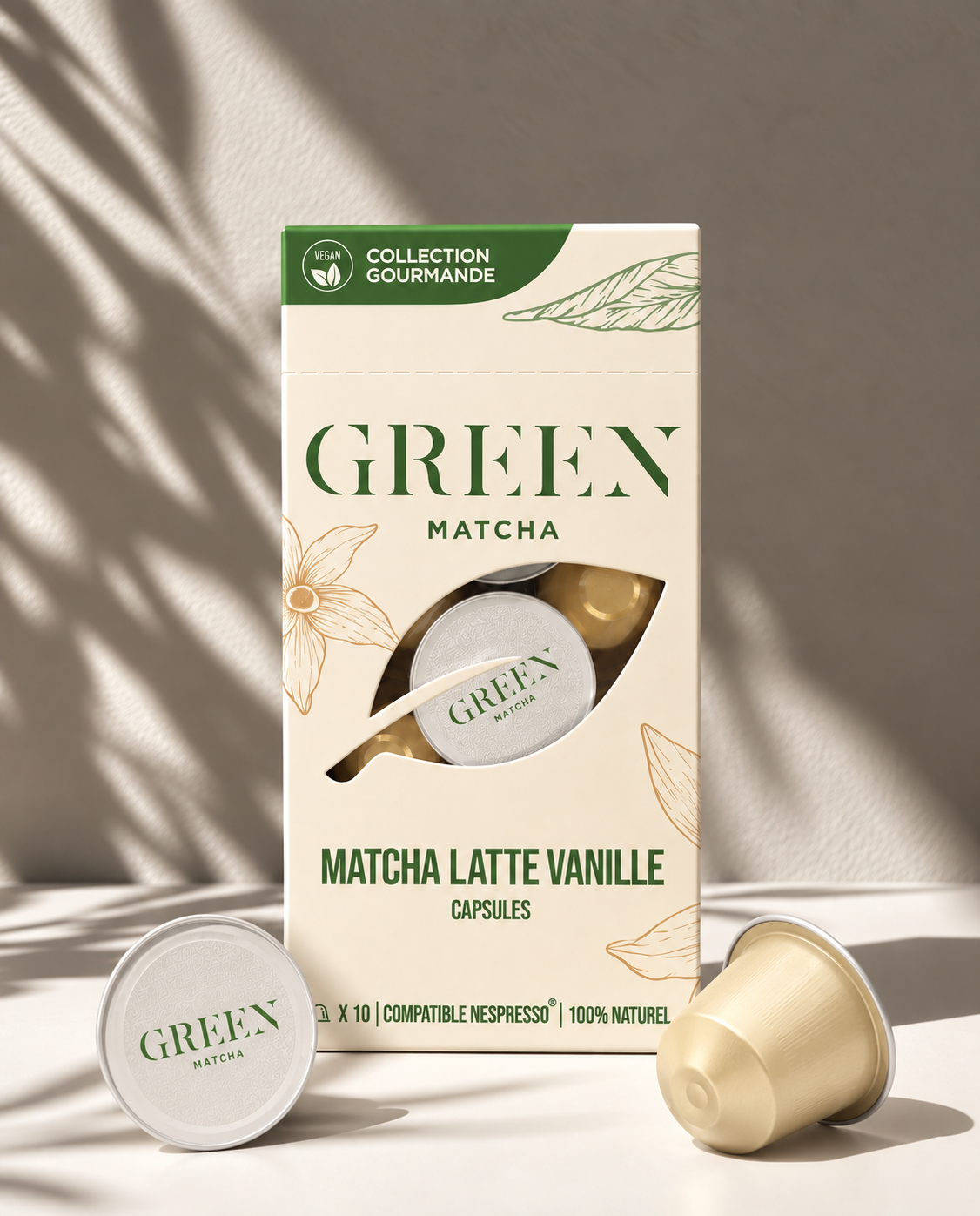 CAPSULES MATCHA CÉRÉMONIE LATTE VANILLE VEGAN