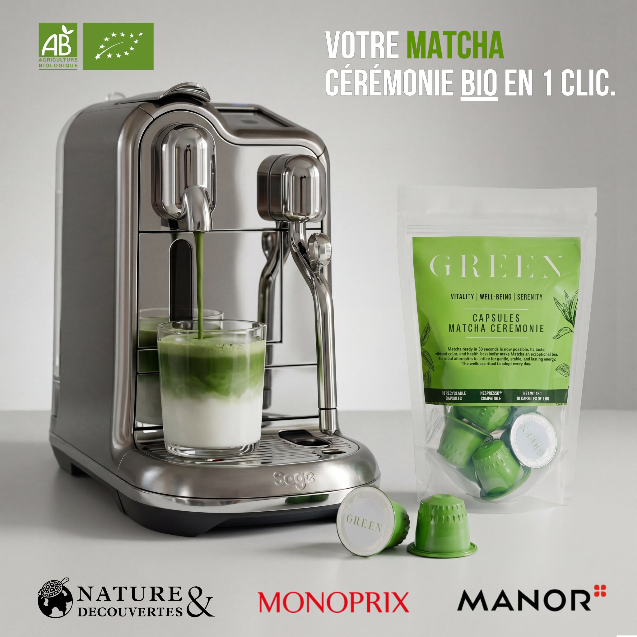 CAPSULES DE MATCHA CÉRÉMONIE BIO
