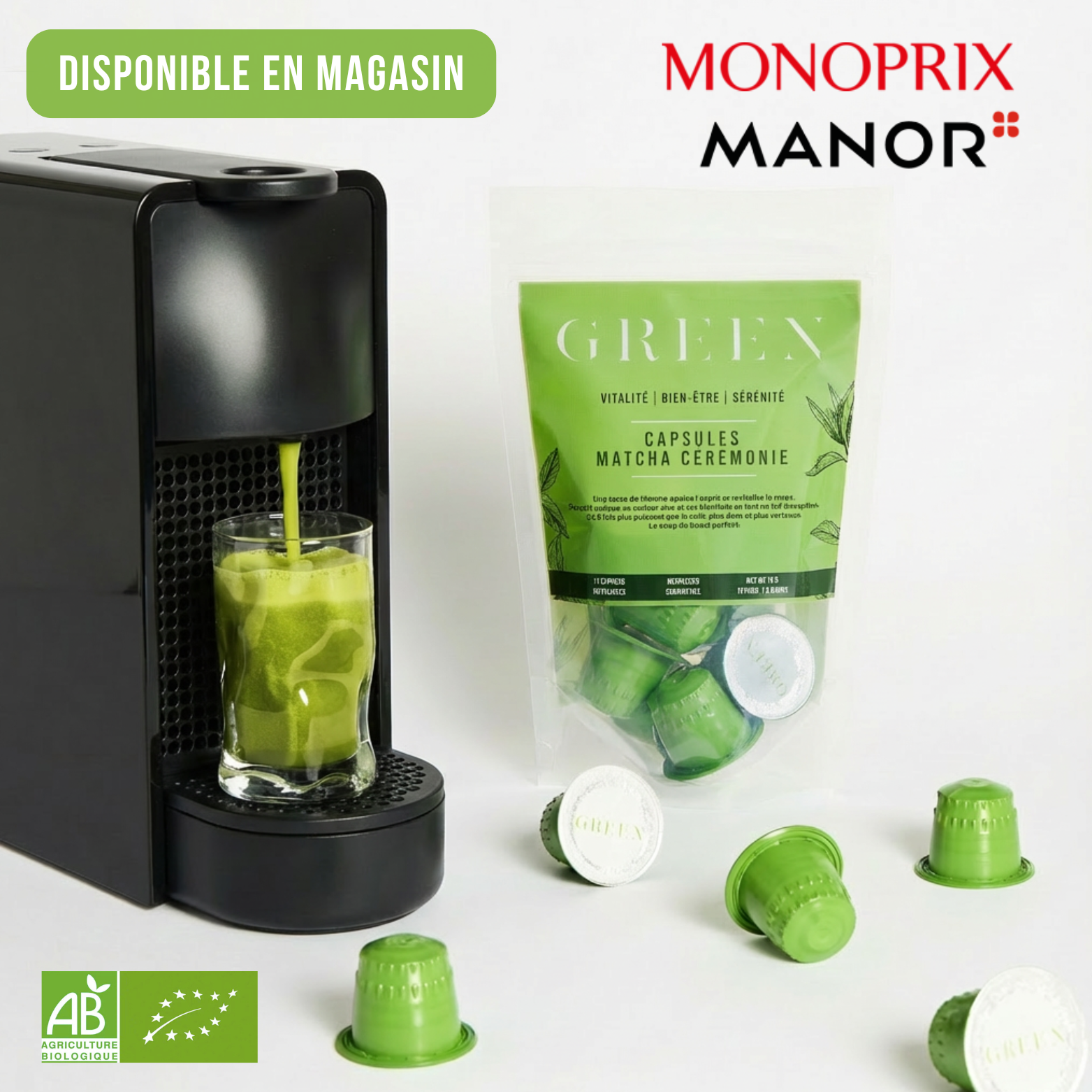 CAPSULES DE MATCHA CÉRÉMONIE BIO